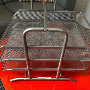 IKEA Silver Mesh Paper Organizer
